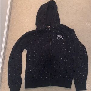 Medium Vintage black vans zip up hoodie $60